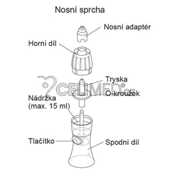 Nosní sprcha k inhalátorům C102,C101 Essential, Nami Cat, C28P 