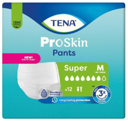 Plenkové kalhotky TENA Proskin Pants Super Medium 12ks