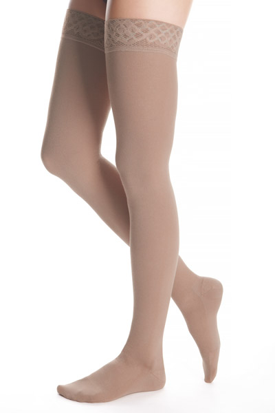 MAXIS Cotton stehenní punčochy s krajkou Velikost 1, Délka Krátká, Provedení bez špice